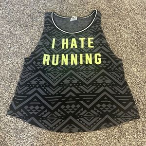 Victorias Secret PINK “I HATE RUNNING” Muscle Tank